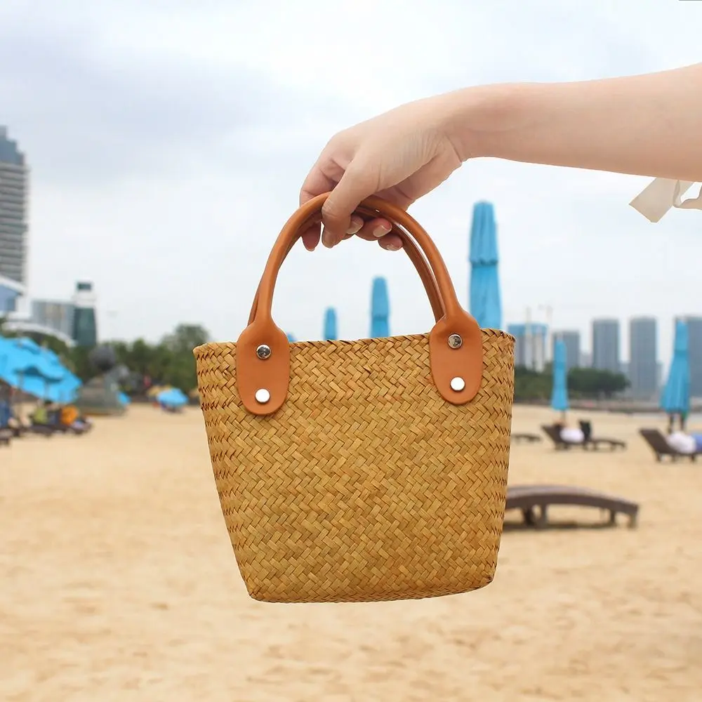 NEW Straw Woven Women Bag Summer Beach Bag New Versatile Shoulder Bag Fashion Rattan Handbag Tote Bag Large Capacity