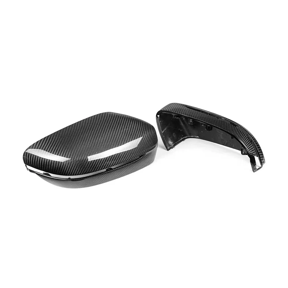 2 قطعة ألياف الكربون الجانب مرآة الرؤية الخلفية غطاء لسيارات BMW 3 5 7 G11 G20 G21 330i 330d 340i G30 G31 530d 530i 520d 525i G32 2019 2020 #2