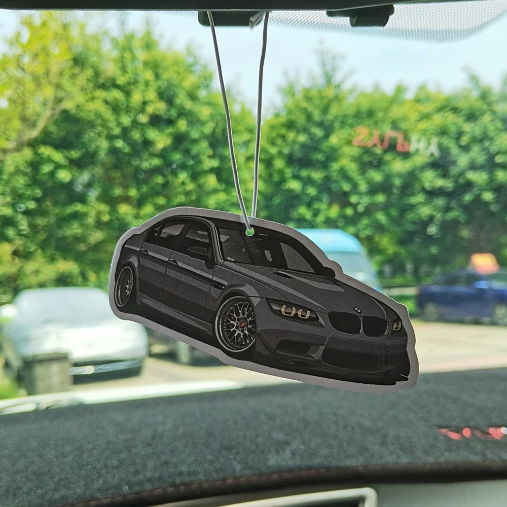 BMW Hanging Ornaments Rearview Mirror Decoration for E90 M grey Cartoon Style Car air freshener accessories Fashion Gift