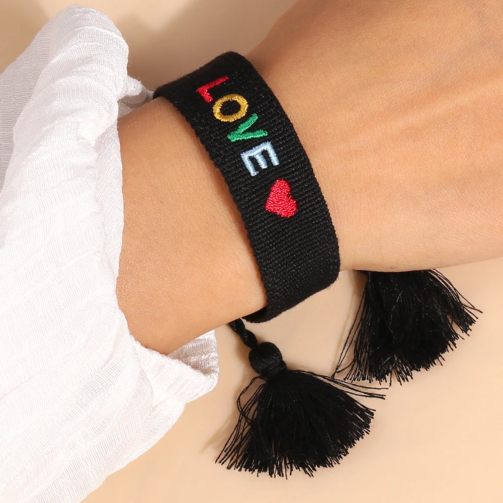 Aihua Heißer Verkauf Boho Bunte Handarbeit Gewebt Seil String Gestrickte Armband Armreifen Unisex Freundschaft Kinder Glück Schmuck Geschenke – Detail 23
