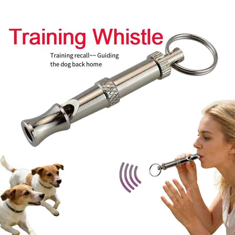 Adjustable Pet Dogs Training Whistle Pets Discipline Supplies Stop Barking Ultrasonic Sound Flute Silent Whistle Control Tools