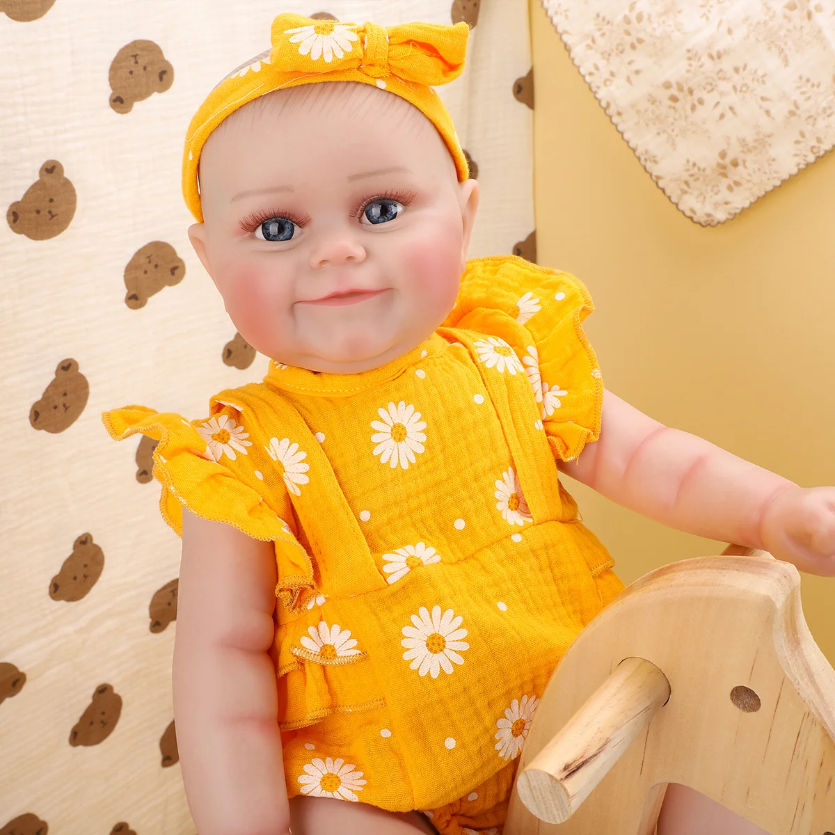 BRASTOY Baby Reborn Maddie Girl Doll 48cm جسم سيليكون، يمكن أن يأخذ الاستحمام، شحن البرازيل #5