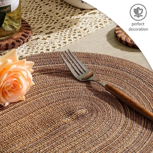 Placemats braided for dining tables, oval table mats set, natural fabric, large placemats, 1 pc, 4 pcs, 6 pcs, 10pcs 8 Main Sales Place American Place - №5