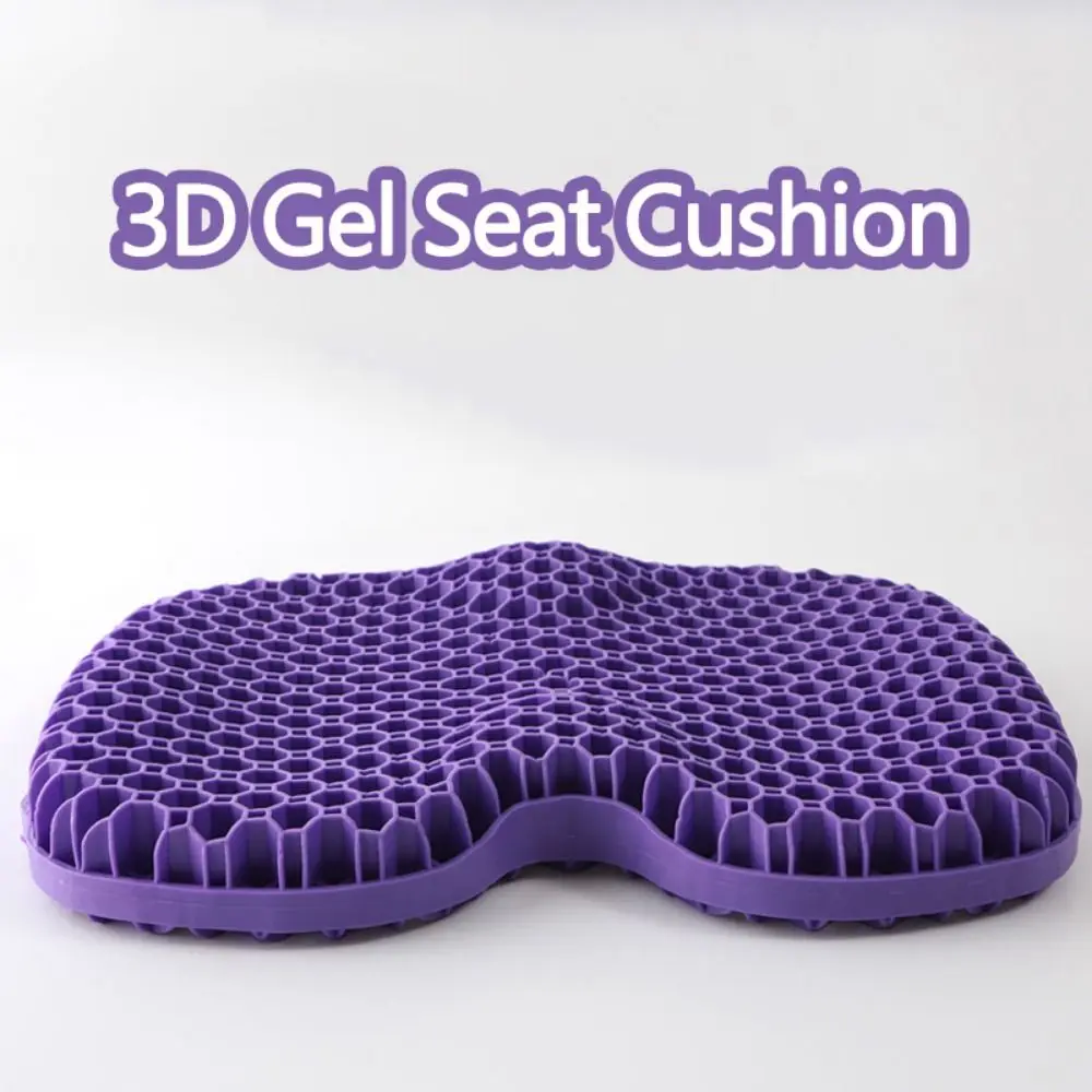 U-Shaped respirável Honeycomb Cadeira Pad, alívio da pressão altamente elástico, Gel 3D Almofada do assento, Cadeira respirável Pad, 2 tamanhos, DIY