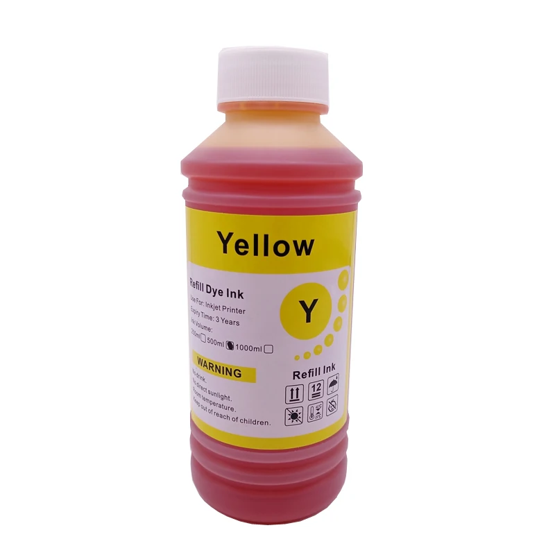 500ML Universal BK C M Y Refill Dye Based Ink Large Capacity Use For Epson Canon HP Brother Lexmark Samsung Dell Inkjet Printer