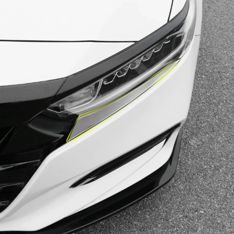 Cubierta de marco decorativo para faros delanteros de coche, pegatinas de cejas para Honda Accord 10, modelos del 2018 al 2022