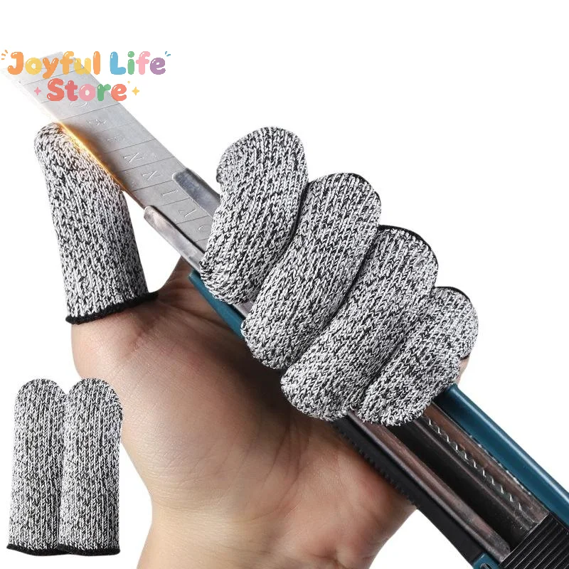 Hot 10Pcs Level 5 Anti-Cut Finger Cover High-Strength Safety Disposable Finger Cover Anti-static Fingertips Protector Gloves