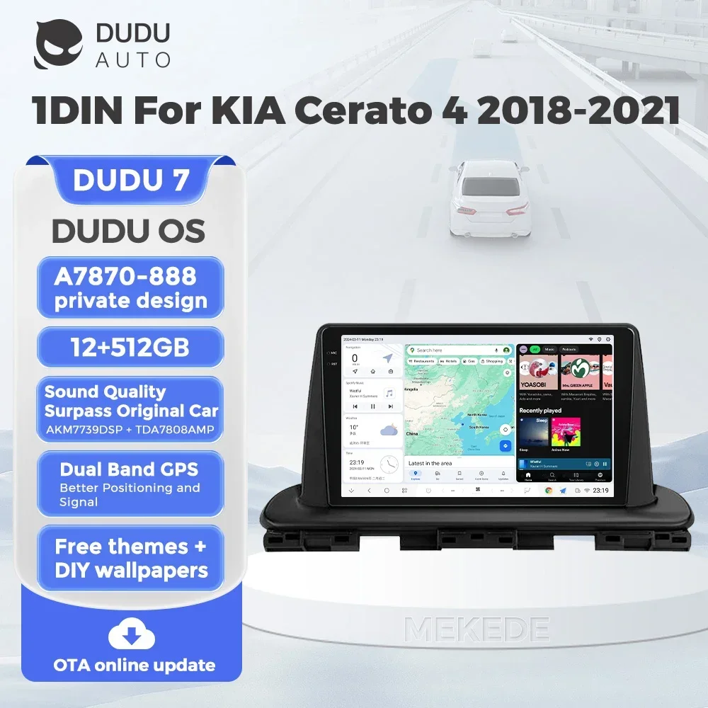 DUDU7 Android 13 Car Radio 2K Screen Auto Smart Systems For KIA Cerato 4 2018-2021