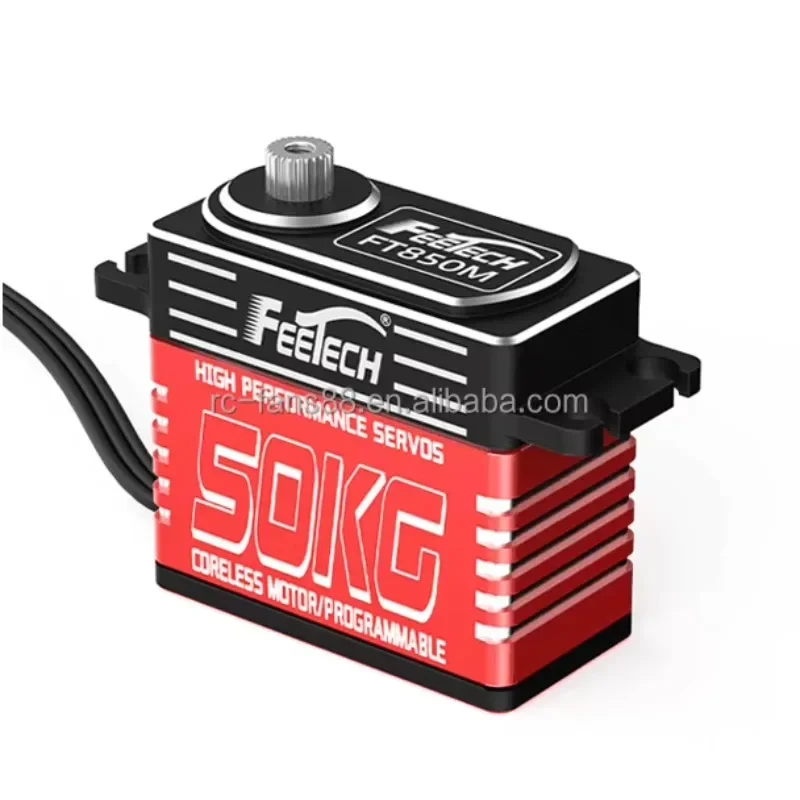 Feetech FT850M 50kg 12V Waterproof IP67 Digital Coreless Servo Motor with 1/6 1/8 1/10 1/12 RC Crawler Car/Robot/Boat (180°)