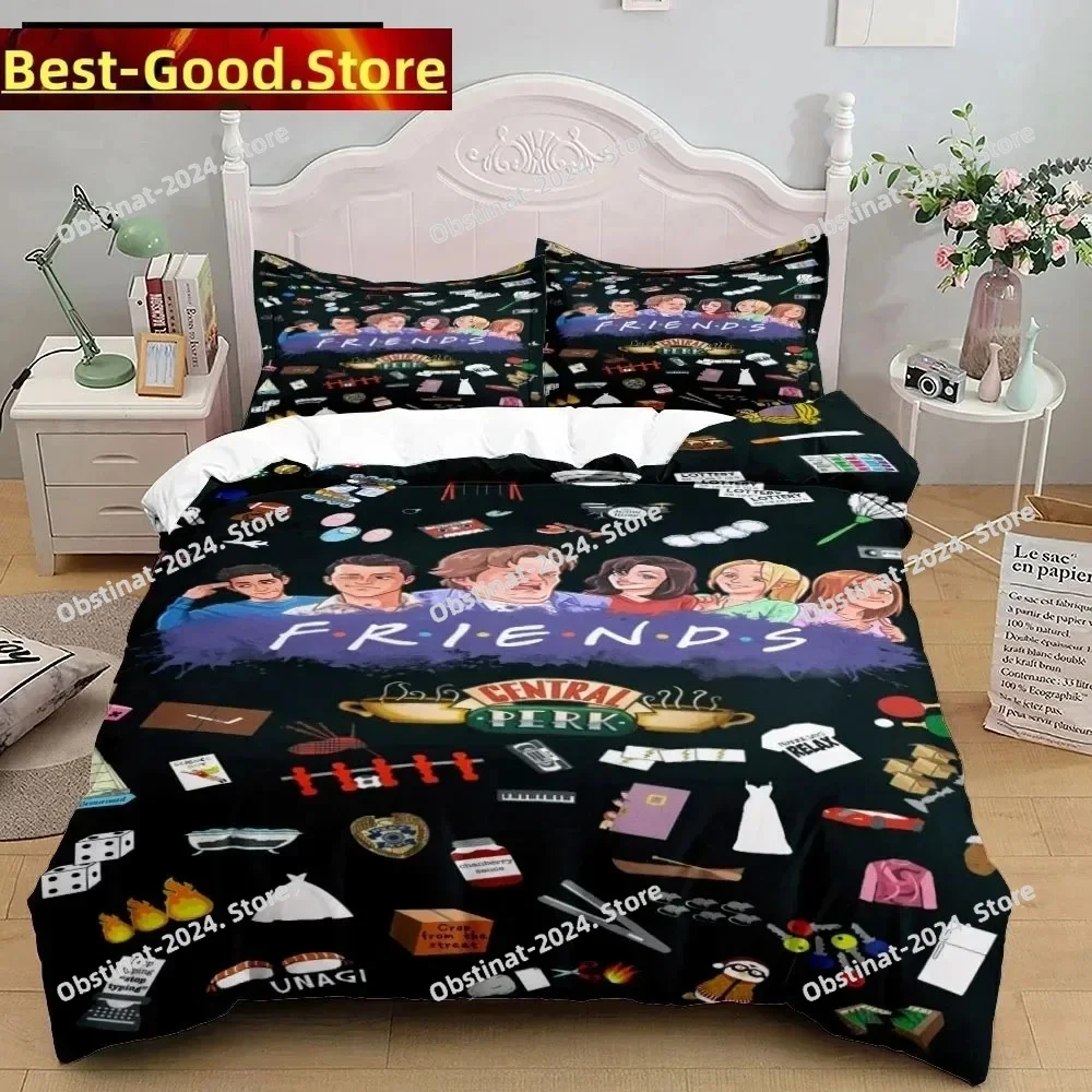 Friends TV Show Bedding Sets Duvet Cover Set With Pillowcase Polyester Double Twin Full Queen King Bedclothes Home Decor
