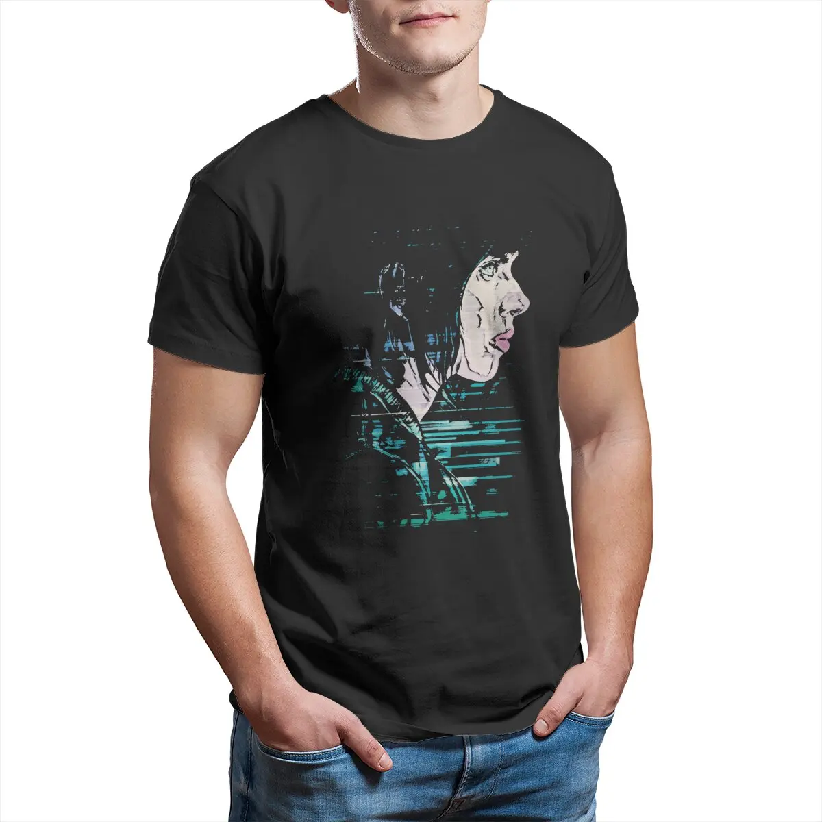 

Ghost in the Shell Artificial Intelligence anime movies cyborg T-Shirt for Men 100% Cotton Tees for fans Clothes