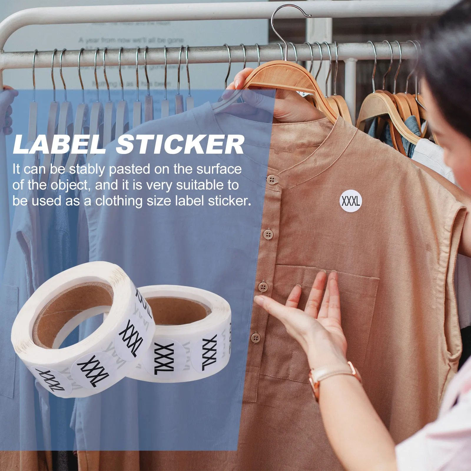 

2 Roll Practical Size Sticker Clothes Circle Clothing Self-Adhesive Label Safe Baby Kid Stickers