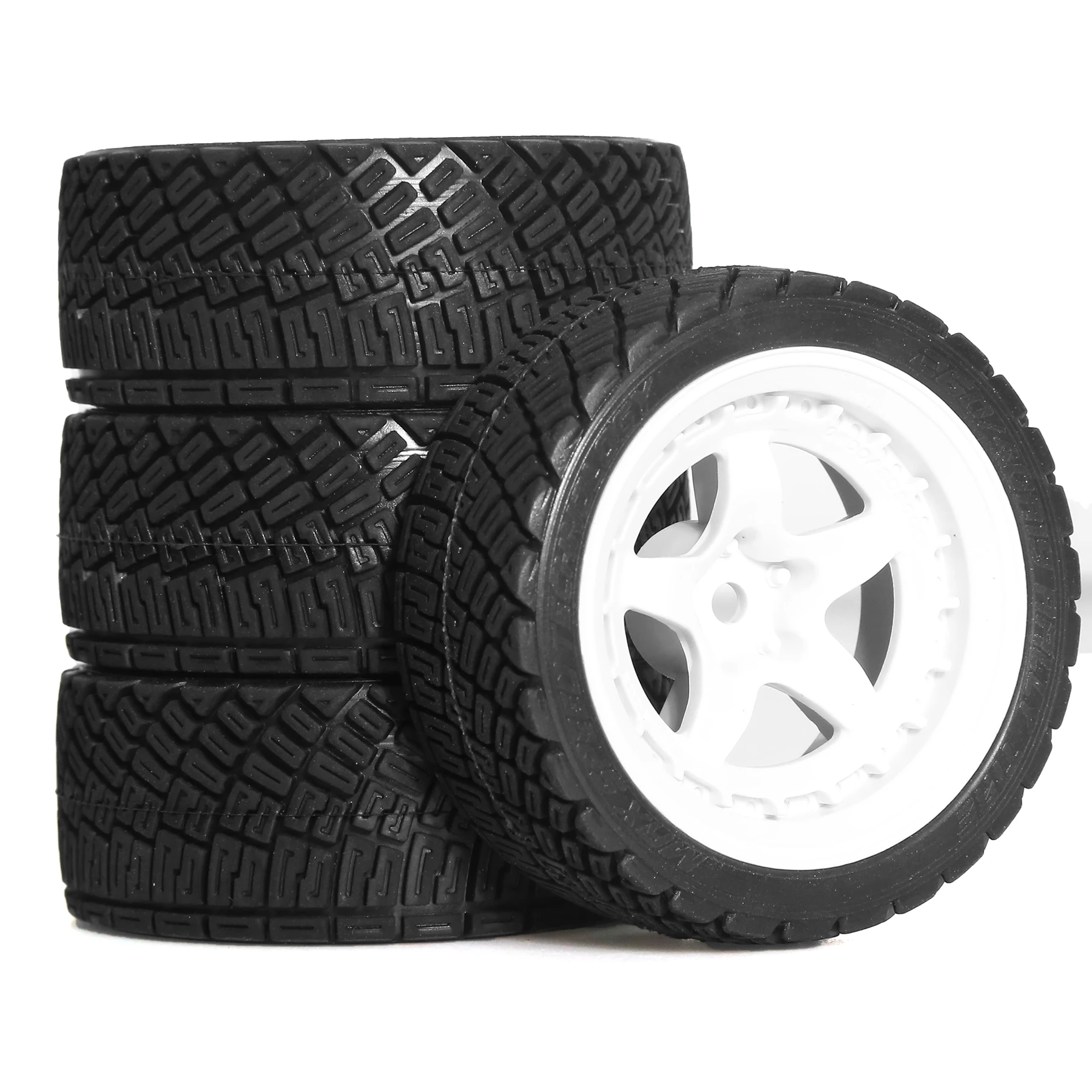 4szt 68mm 1/10 RC Racing Car Tires On Road Touring Drift Car Tire Wheel dla Tamiya TT01 TT02 XV01 XV02 TA06 HPI HSP Kyosho