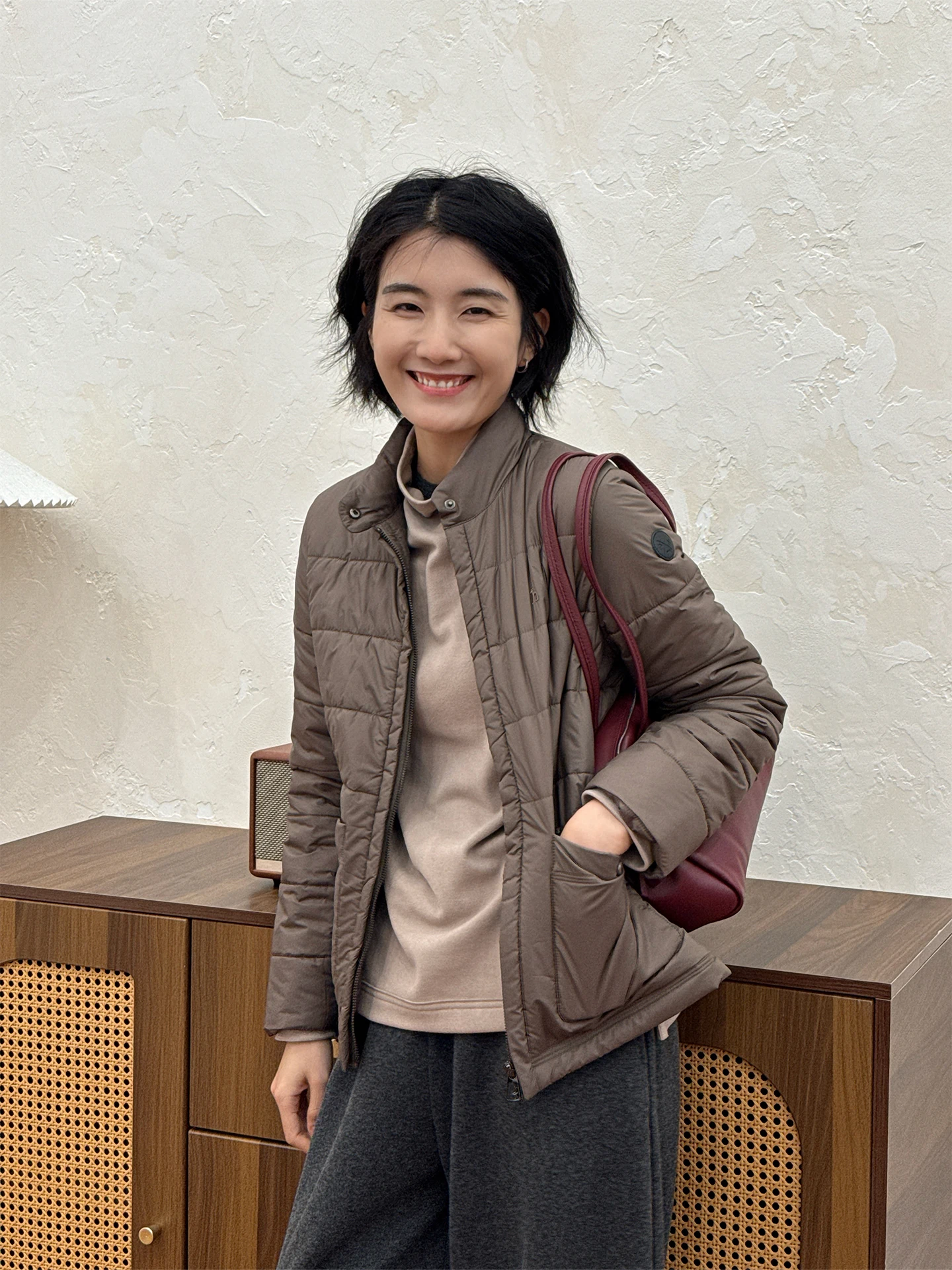 

Langqing Women's ort Lightweight Cotton Jaet Stand Collar Filled Coat Warm Winter Outerwear Casual Sli Commute Wear