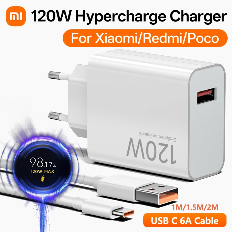 Оригинальное зарядное устройство Xiaomi 120W 100W для быстрой зарядки телефона, кабель USB-C для Xiaomi 17, 15, 14, 13, 12, 14T, 13T, 12S Pro, Lite, Redmi