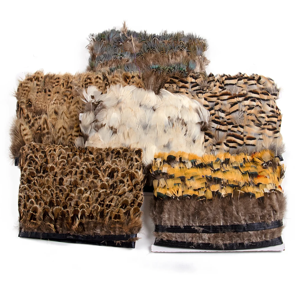 

10 м Оптовая продажа: Декоративная лента из перьев маленьких фазанов и кур, перья петухов, бахрома, для рукоделия и поделок своими руками