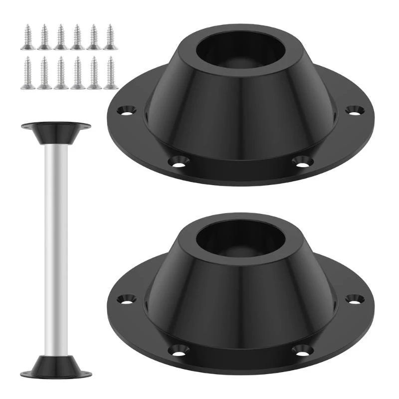 

57BA Aluminium Table Base Flange Table Leg Base with 6 Mounting Holes Rustproof Dinette Table and Floor Mount Base