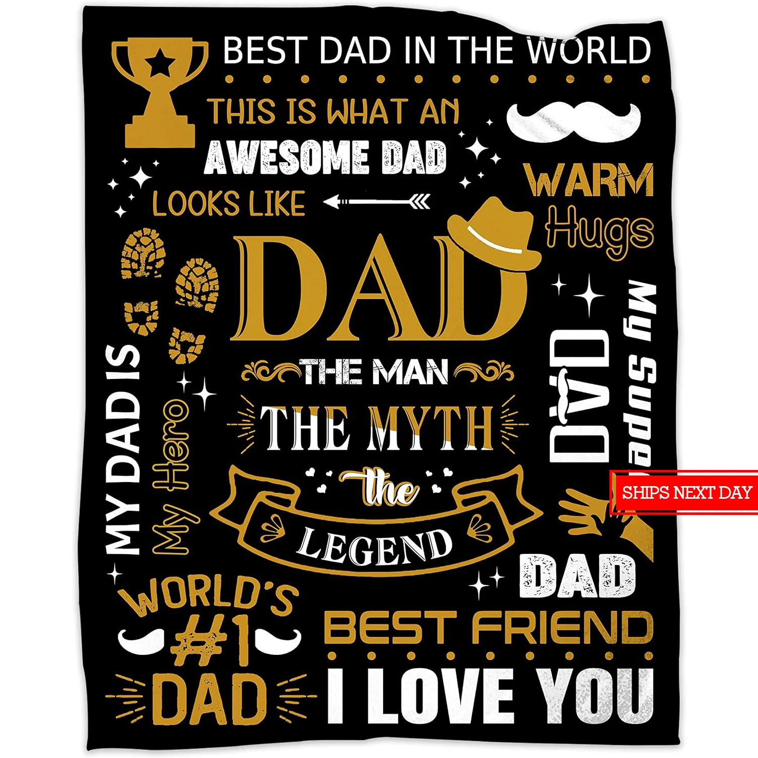 Hadiah selimut flanel ayah-hadiah selimut ayah untuk ayah saya, ulang tahun ayah, Natal, hadiah Thanksgiving