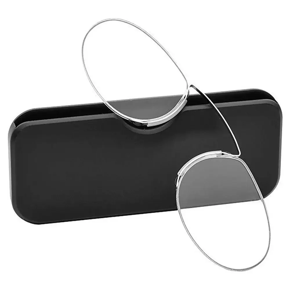 Fashion Nose Clip Reading Glasses Ultra Light and Convenient Mobile Phone Presbyopic Eyeglasses Retro Style HD Reading Glasses