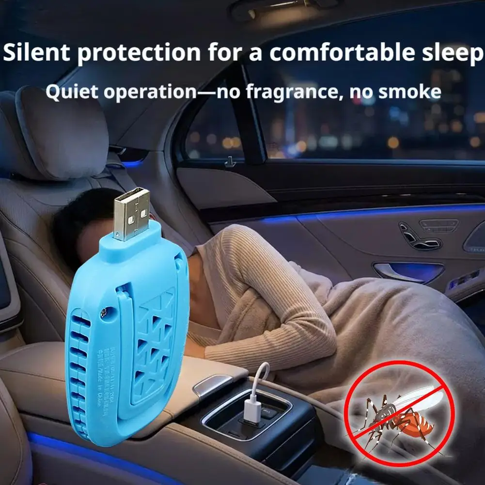 USB Portable Mosquito Repeller Electric Car Incense Heater Portable Insect Bug Killer Safe for Baby Pregnant Home Outdoor