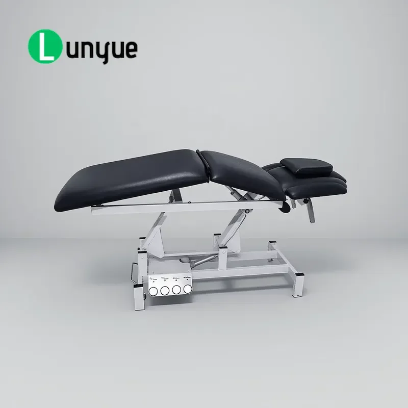 Electric Chiropractic Bed 2 Motor Manual Backrest Height Armrest Adjustment CE Certified Load Tested for Clinic Therapy