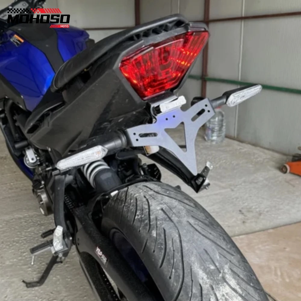

2014-2024 NEW For Yamaha MT07 FZ07 R7 Registration License Plate Holder Mount Bracket LED License Plate Turn Signal Light MT 07