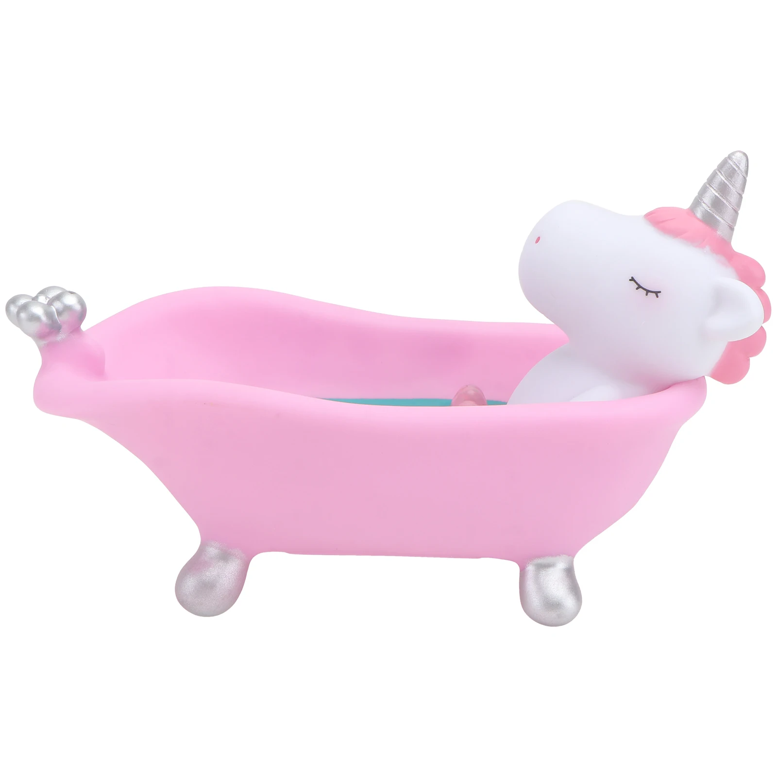 

Unicorn Soap Box Cute Cartoon Bath Drain Holder Kids High Quality Material Smooth Edges Practical Design Bright Color