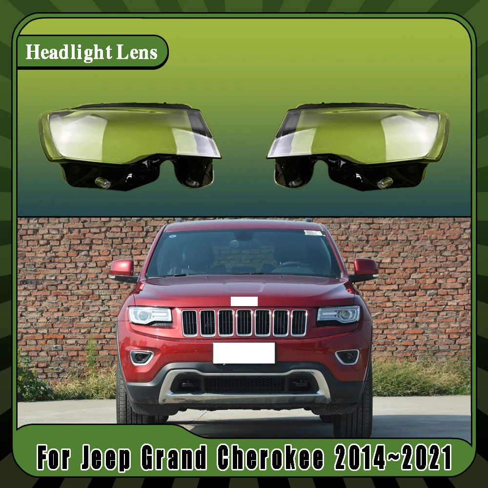 Transparente Scheinwerferabdeckung links und rechts, Lampenschirm, Lampenabdeckung, Scheinwerferglas für Jeep Grand Cherokee 2014~2021