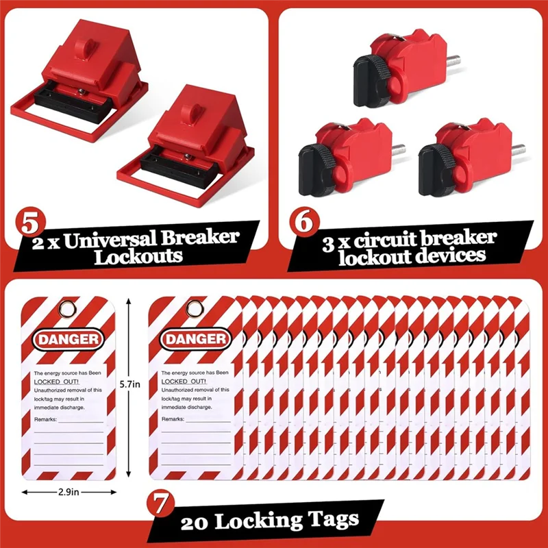 A003 Lockout Tag Kit Elektrische elektrische Lockout Tag Kit Industriële Lockout Tag Kit, Lockout Tag Kit