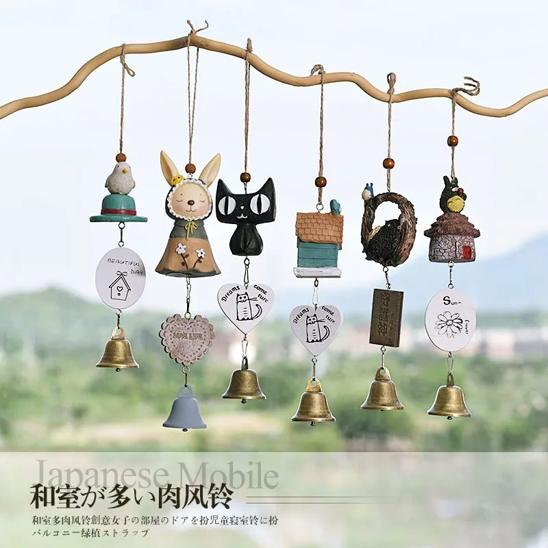 اليابانية الرياح الرنين الكرتون الرياح جرس الباب معلقة قلادة للمنزل ساحة حديقة الديكور مدخل الجرس هدايا عيد الميلاد