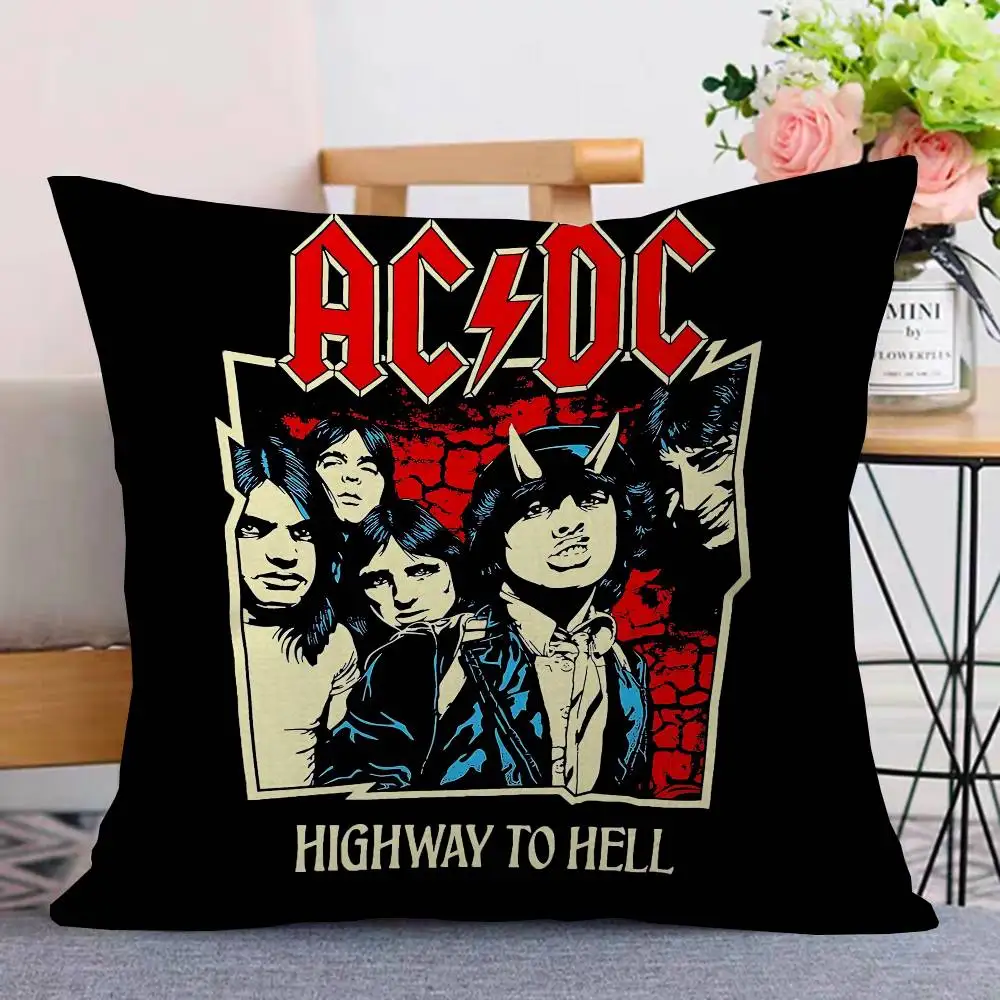AC_DC Band Cushion Cover Inches Farmhouse Decor Home Throw Pillow Covers For Couch Decorations