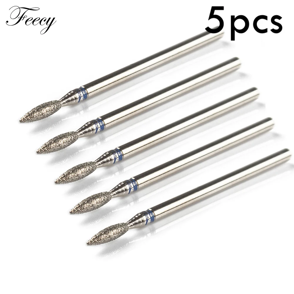 5pc Manicure Nail Drill Bits Set for Electric Drill Diamond Milling Cutter Mill Cutters Bit Kits Cuticle Clean Nail File Machine