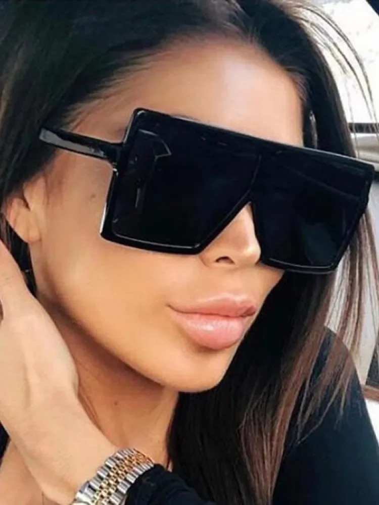 2025 квадратные женские солнцезащитные очки, женские очки, пластиковая оправа UV400, модные солнцезащитные очки для вождения, новые солнцезащитные очки большого размера