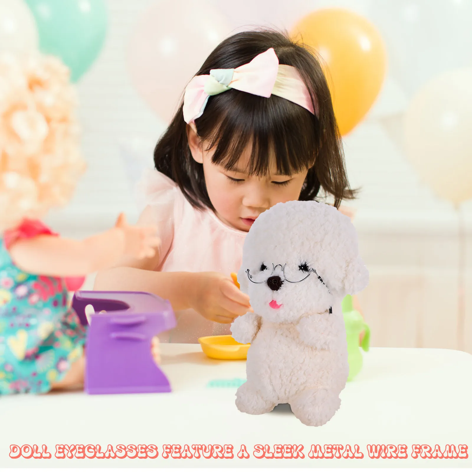 

Miniature Glasses Metal Wire Rim for Stuffed Animal Dress Up Role Play Fun Durable Design Collectors Must Have