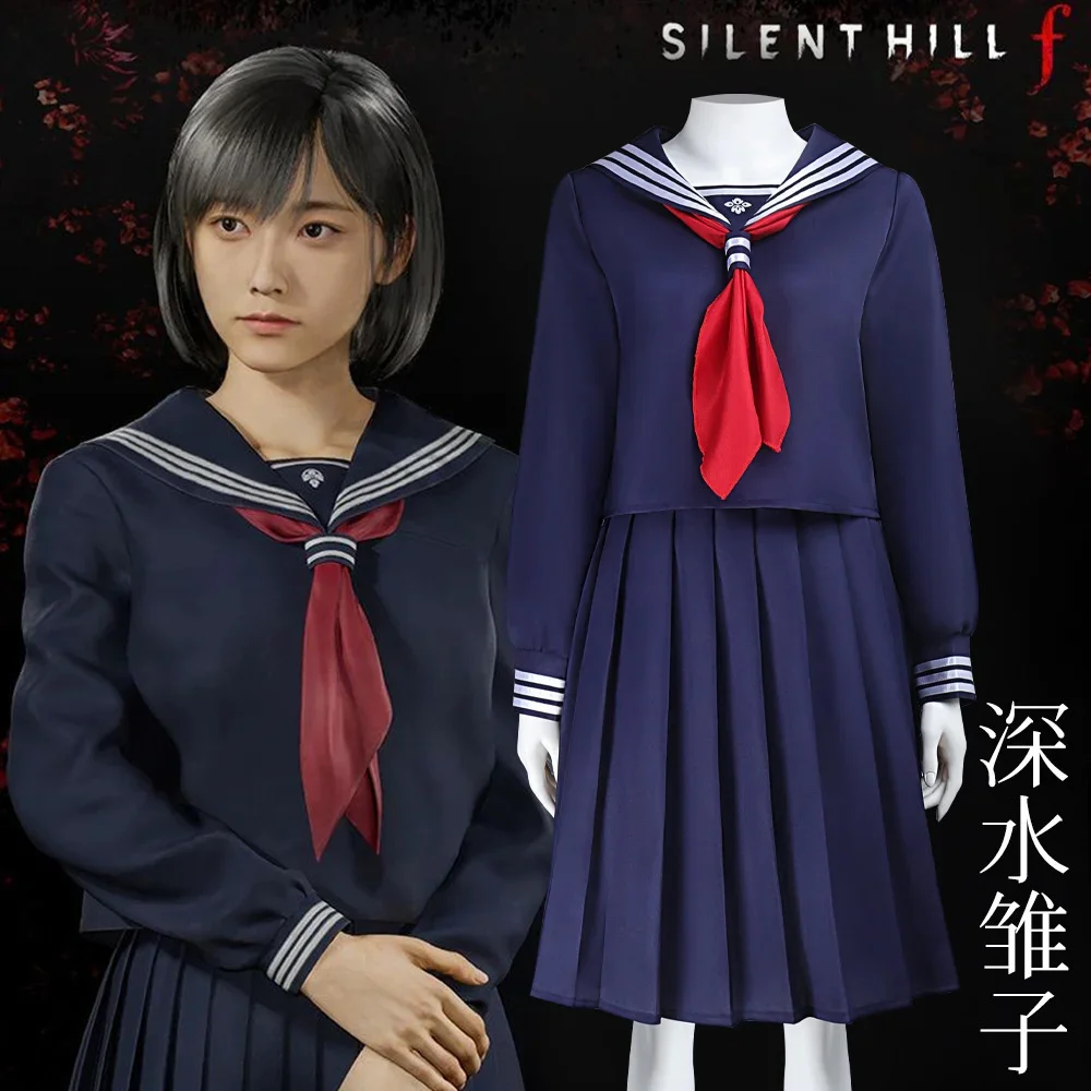 

Shimizu Hinako Cosplay Costumes Sailor School Uniform Game Silent Hill f Halloween Carnival Party Outfits For Women Girls