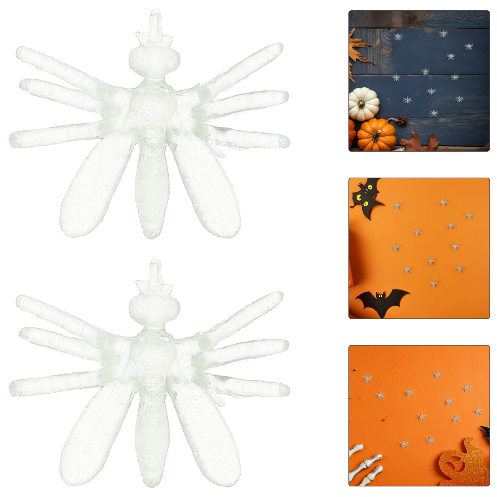

200pcs Halloween Prank Realistic Glow In The Dark Plastic Decorations For Kids Party Spooky Gadgets Fake Statues Desktop
