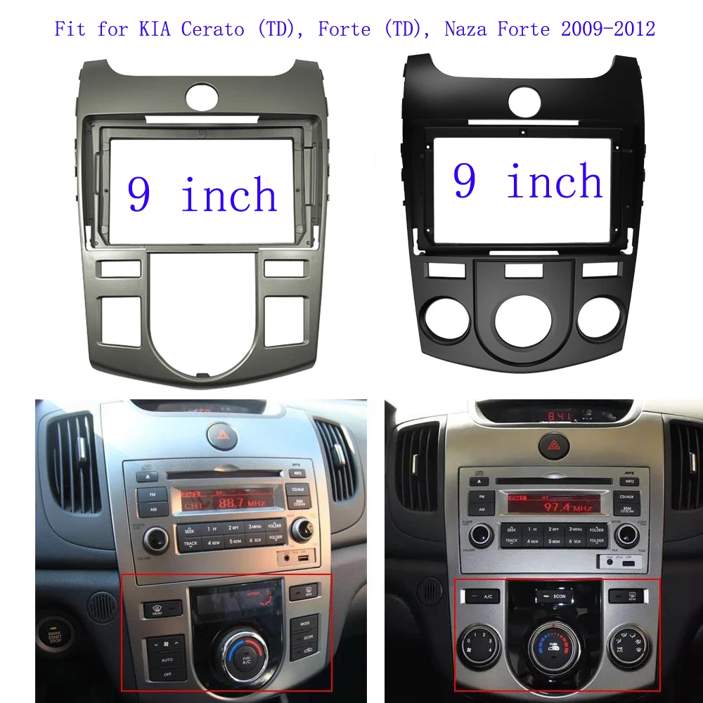 For KIA FORTE KIA Cerato 2009-2012 9 Inch Fascia Car Radio Stereo GPS MP5 Android Player 2 Din Head Unit Panel Naviagtion Frame