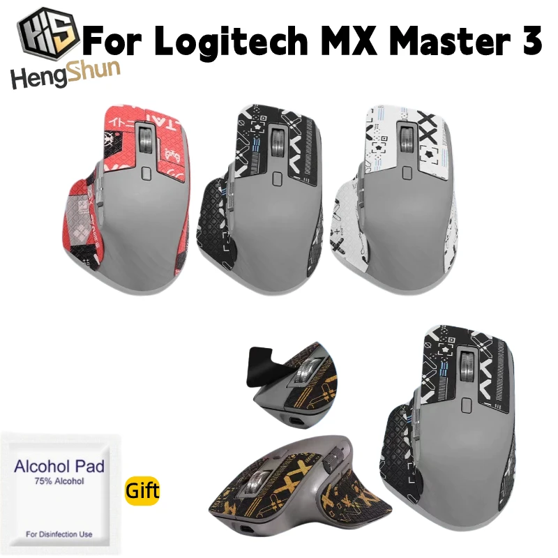 For Logitech MX Master 3 Mouse PTFE Mouse Feet & Anti-Slip Grip Tape Sweat Resistant Gaming Stickers With Alcohol Pad