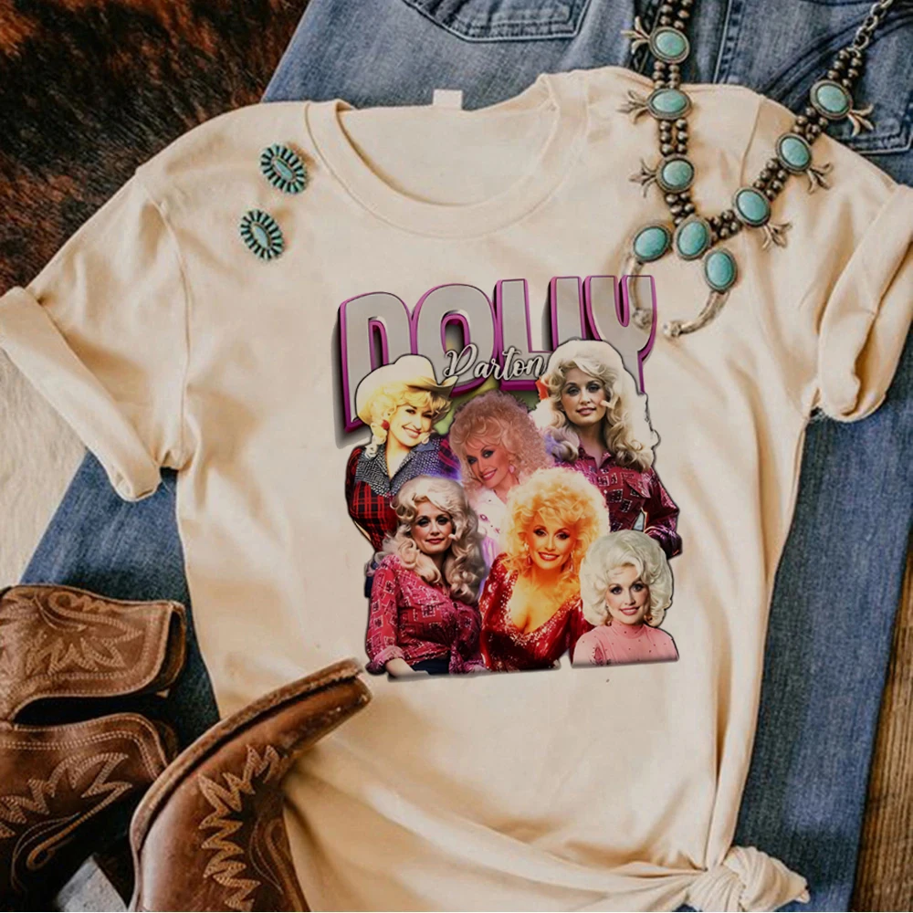 Dolly Parton t-shirts women streetwear designer Tee girl funny streetwear harajuku clothing