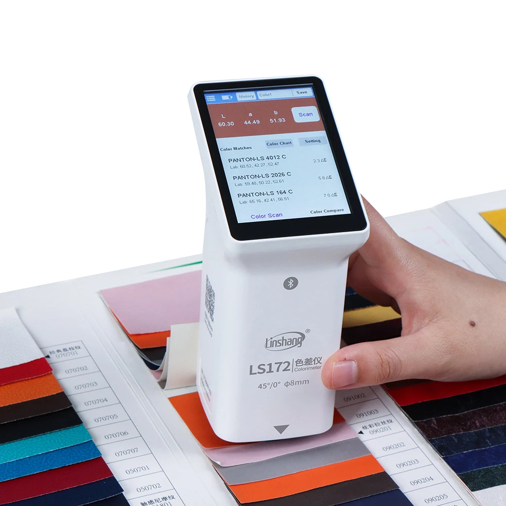 LS172 Colorimeter Portable Digital Colormeter CIE Lab CMYK Colorimeter Pantone Ral Ncs Color Matching Device 45/0 for Print