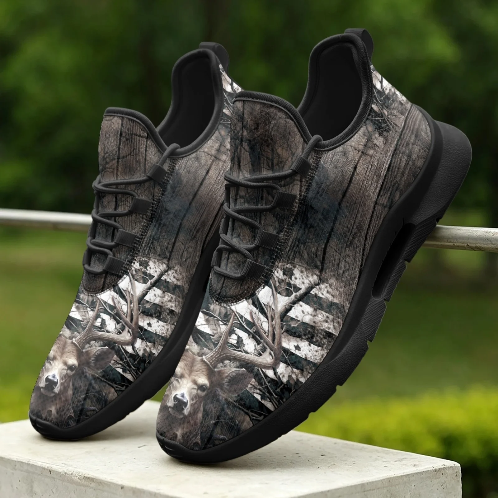 XIXIRIMIDO Women Lace-up Casual Shoe Nurse Shoes Women's Sandals Men's Sneakers and Casual Shoes Tenis Feminino Fall-Leaf Deer