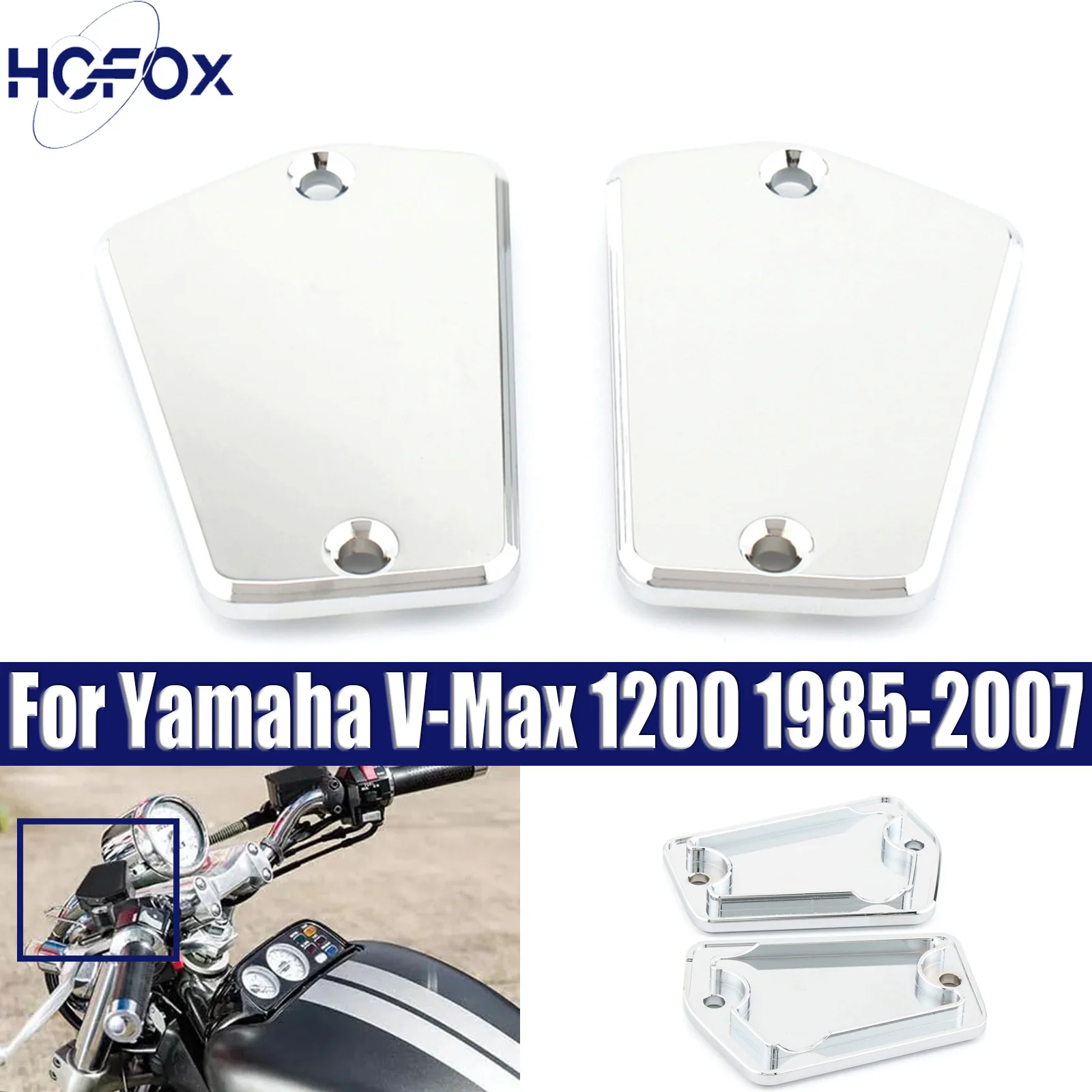 

For Yamaha V-Max 1200 1985-2007 Motorcycle Brake Fluid Master Cylinder Reservoir Cap Cover