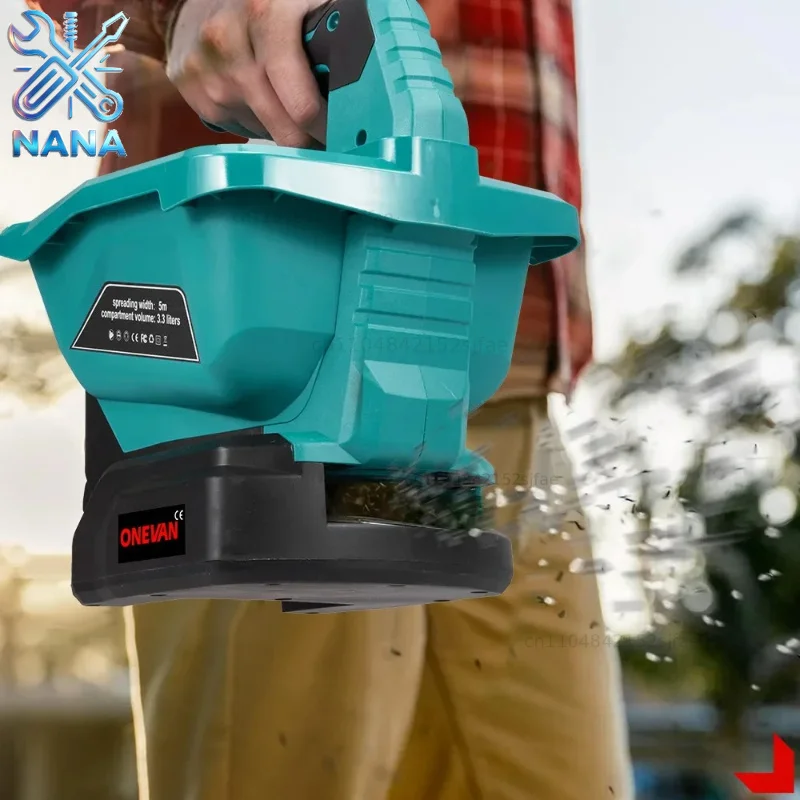 6 Gears Automatic Fertilizer Spreader Handheld Electric Fertilizer Spreader Grass Seed Vegetable Garden Power Tools Agricultural