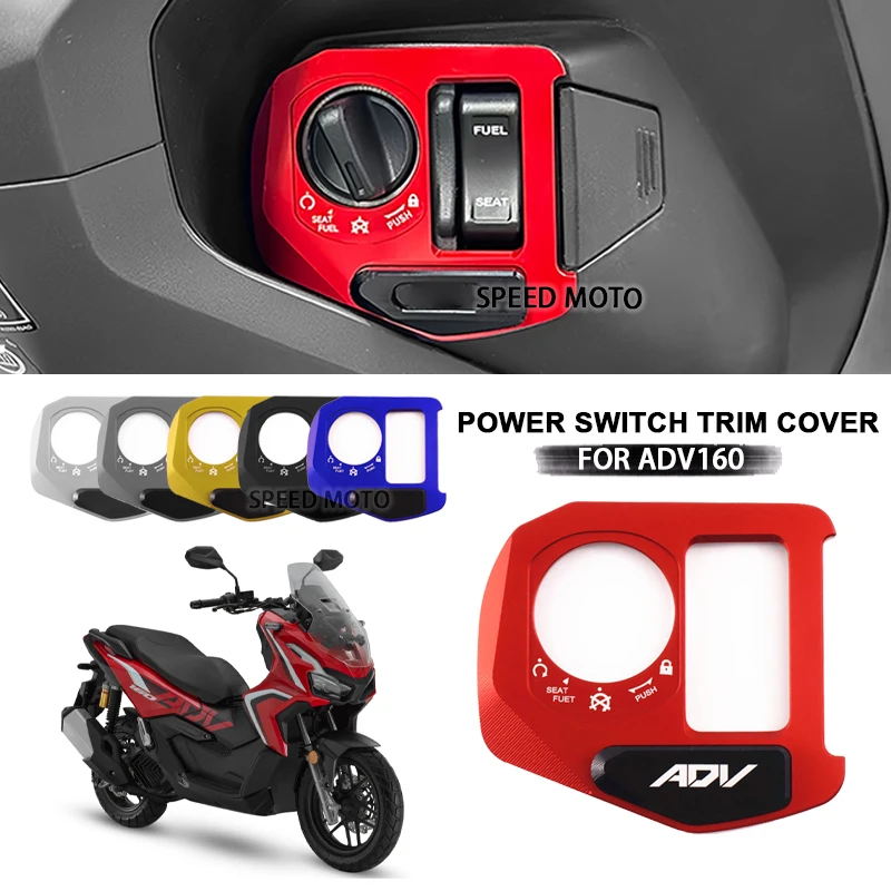 

ADV LOGO CNC Ignition Switch Cover CNC Electric Door Lock Button Cover Protector For HONDA ADV160 ADV adv 160 2021-2025