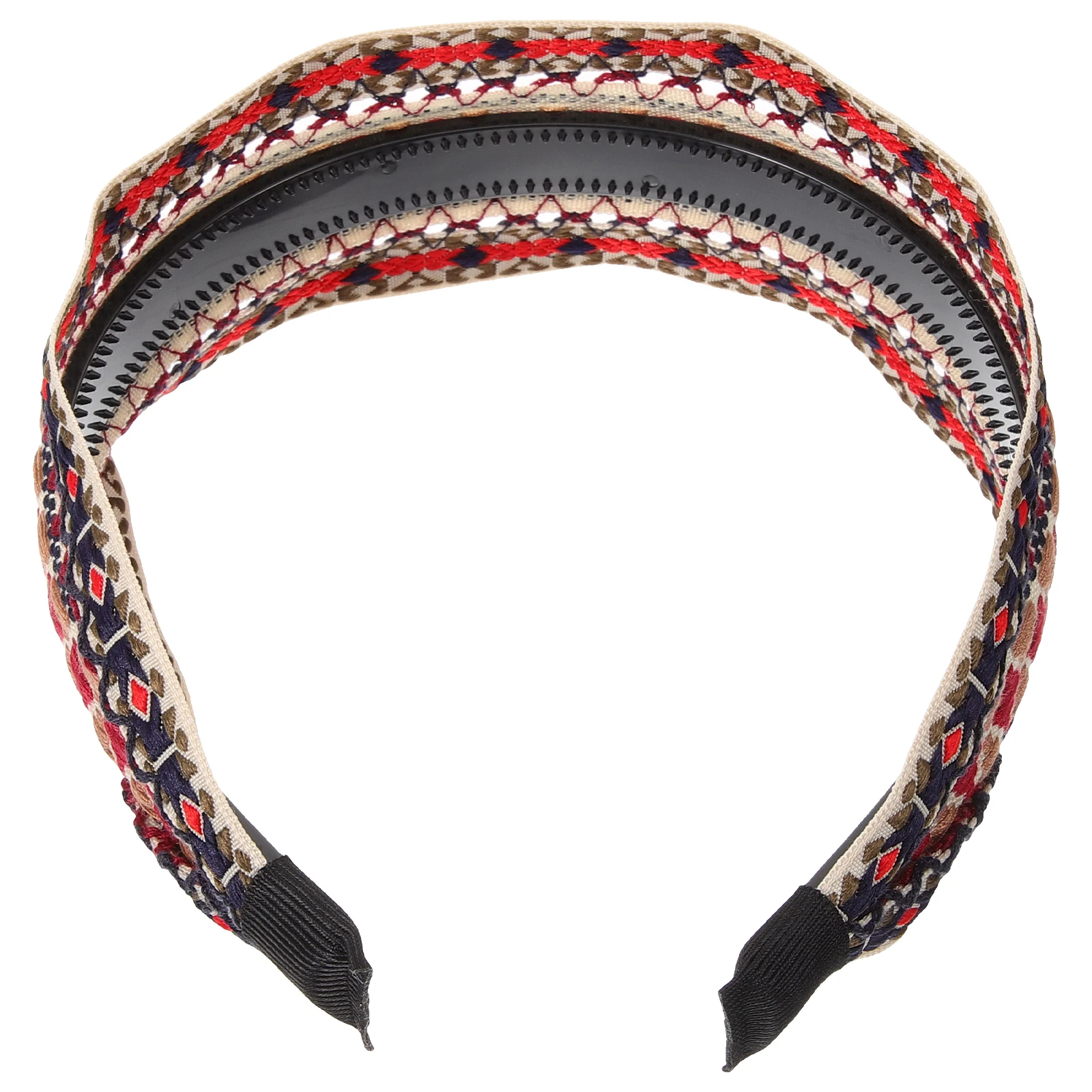 

Bohemian Ethnic Style Embroidered Headband Wide Band Comfortable Fabric Trendy Fashion Decoration Styling Tools Wide Headbands