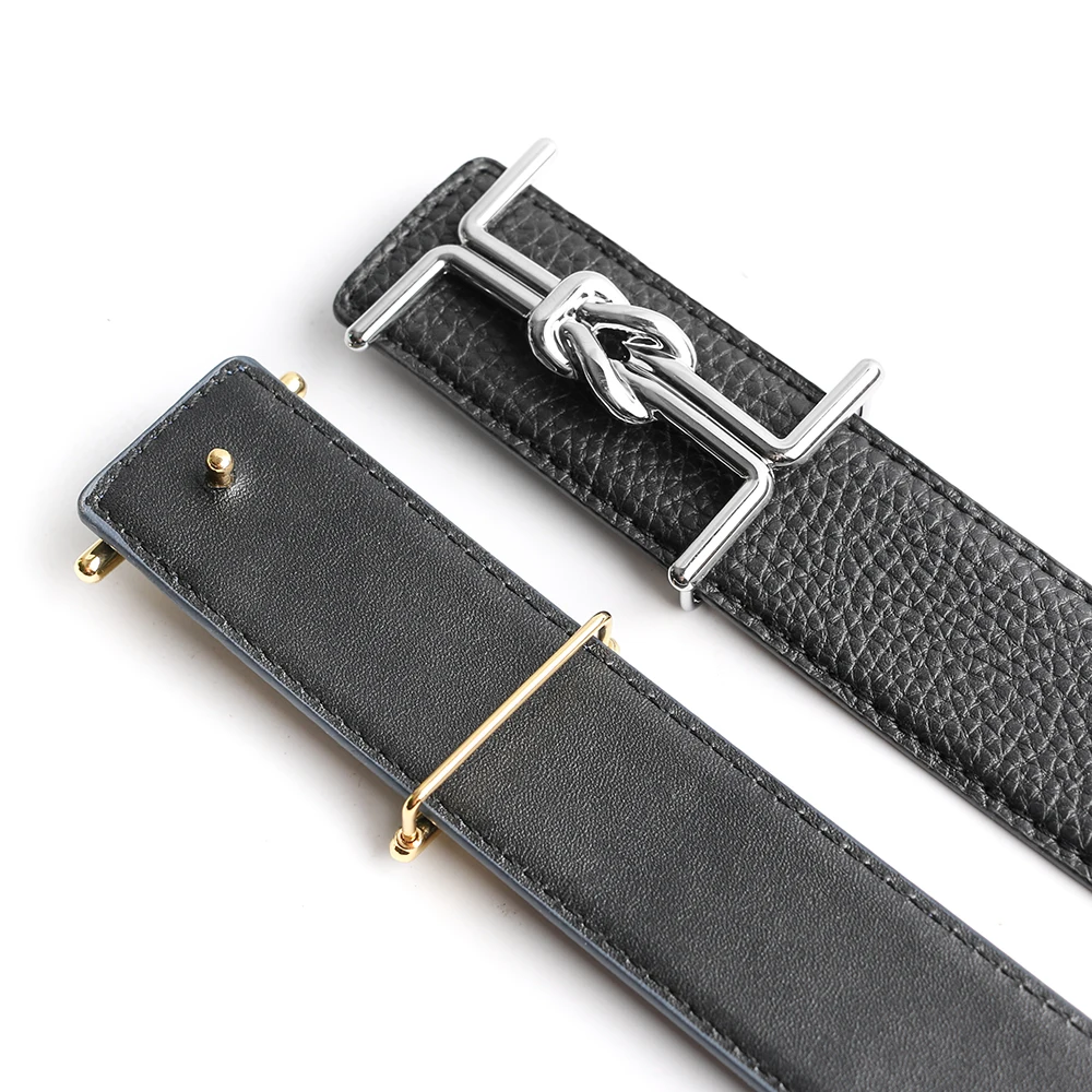 Luxus Marke Designer Pin Schnalle Gürtel Männer Hohe Qualität Frauen Echtes Echtes Leder Kleid Strap für Jeans Bund Western Goth – Detail 2