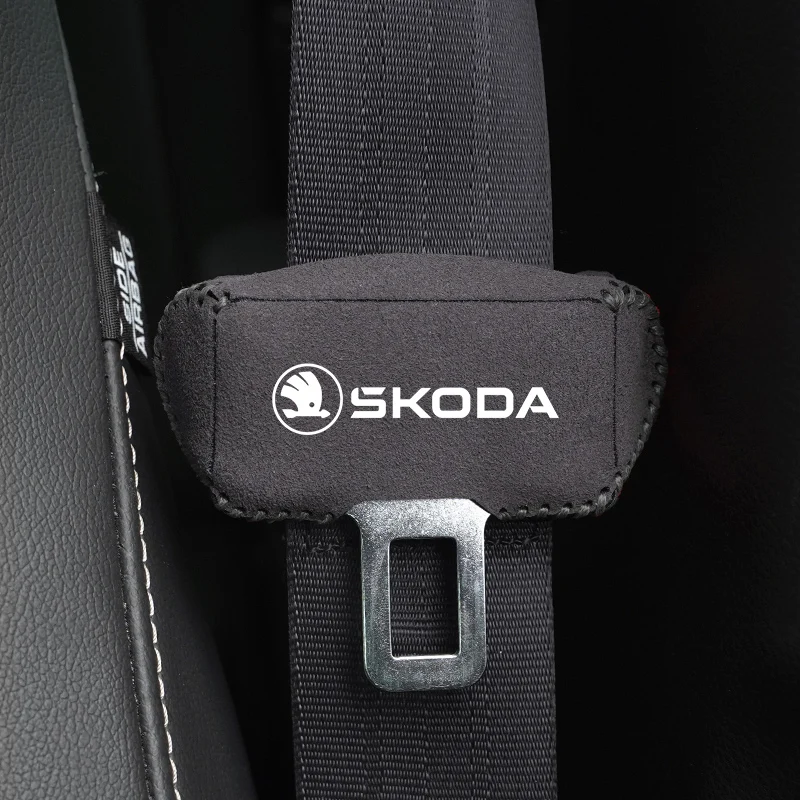 Car Safety buckle protection sleeve accessories For New Skoda Octavia Kodiaq Fabia Superb Karoq Yeti Rapid Mk3 A4 A6 A7 2 3