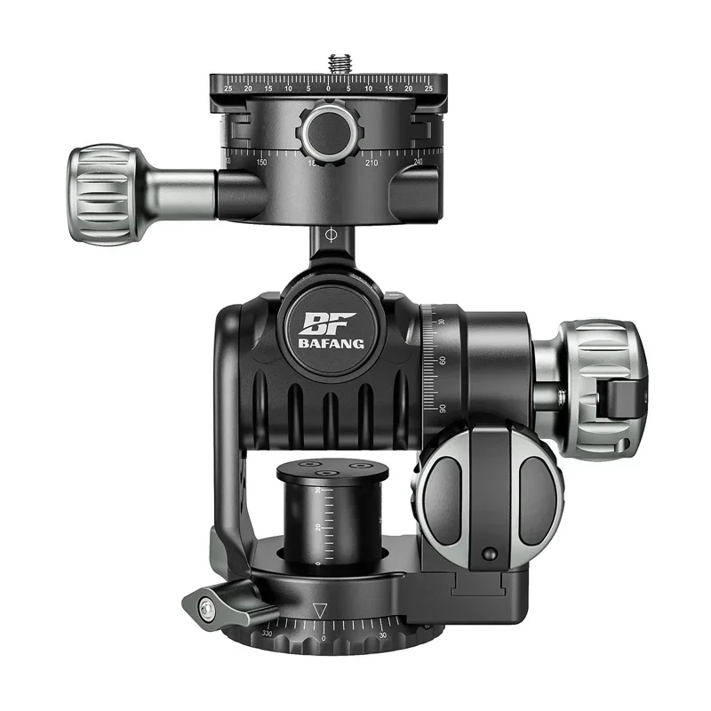 2026 Geared Head 3/8 Screw Holes Millimeter Adjustment Aluminum Alloy 3 Axis Pan Tilt Head With Quick Release Plate
