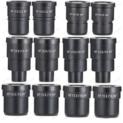2pcs WF10X WF15X WF20X Wide-Angle High Eyepoint Eyepiece Ocular For Binocular Trinocular Stereo Microscope 30MM Interface size