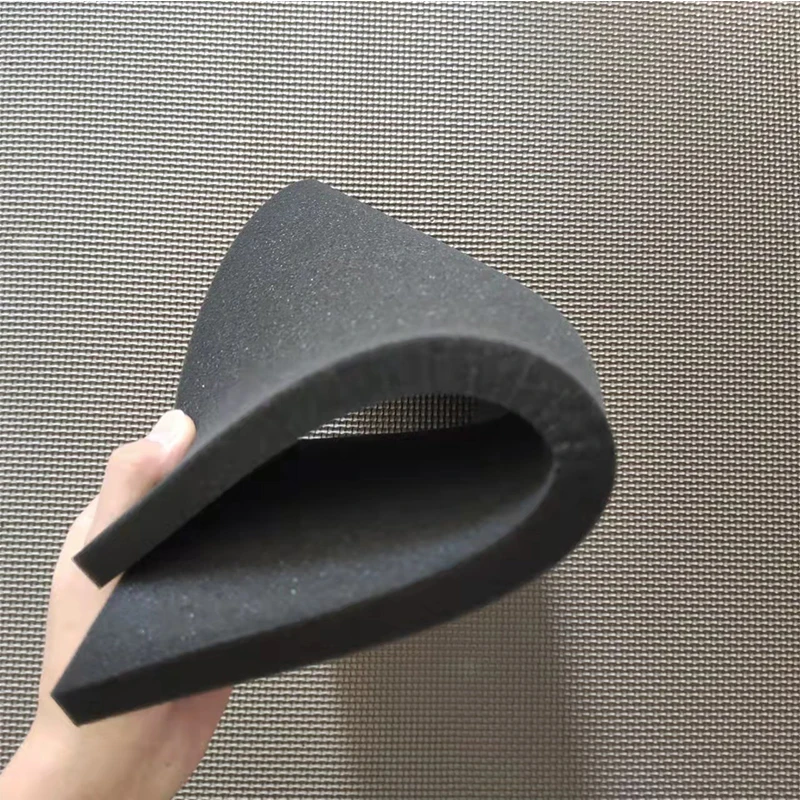 High resilience lightweight shock absorbing black uncut foam flat sponge